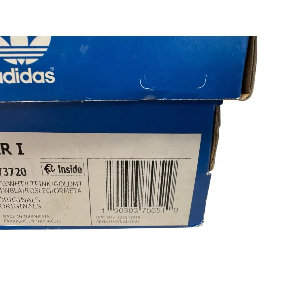Adidas Superstar I Sneakers Infant Toddler Sz 4K White Light Pink Lace Up BY3720